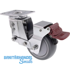 WAGNER Transportger�te-Lenkrolle TPR-Rad grau 100 mm 120 kg