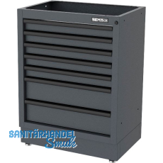 SEMLOC Unterbauschrank 910 x 680 x 458 mm schwarz 7 Laden 45kg
