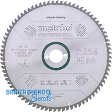 METABO HW-Kreiss�geblatt Multi Cut 254x2,4x30 mm Z80 TZ/FZ neg.