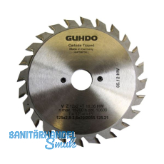 GUHDO HW-Ritzkreiss�geblatt f�r diverse Maschinen 125x2,8-3,6x20 mm Z2x12 V/FZ