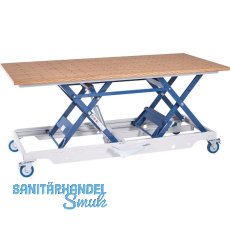 BECK Höhenverstellbarer Arbeitstisch HS 300-gross mit Lochrasterplatte Multiplex BECK Höhenverstellbarer Arbeitstisch HS 300-gross mit Lochrasterplatte Multiplex