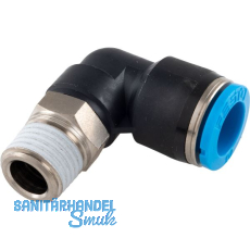 Pneumatik Winkeleinschraubanschluss, Durchmesser DM 10 mm, 1/4"