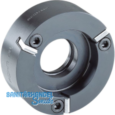 R�HM Mitnehmer-Scheibe m. ausw. u. m. 4-seitig verw. HM-Platten, Re./Li., 80 mm