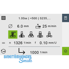 ALZMETALL Technologierechner im Display ALZMETALL Technologierechner im Display