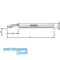 MAWEX Bohrnutenfräser HSS 3X12X60 mm einschneidig spiralig MAWEX Bohrnutenfräser HSS 3X12X60 mm einschneidig spiralig