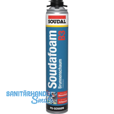 Soudal 1K Brunnen-Pistolenschaum 750ml B3, - 35L Ausbeute