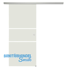 SOLIDO Glasschiebetür Set Sensita 101, Beschläge/Muschelgriff silber, 920x2100 SOLIDO Glasschiebetür Set Sensita 101, Beschläge/Muschelgriff silber, 920x2100