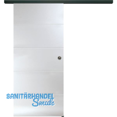 SOLIDO Glasschiebet�r Set Liga 4 Sat. Beschl�ge/Muschelgriff schwarz, 820x2100