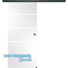 SOLIDO Glasschiebet�r Set Sensita 15, Beschl�ge/Muschelgriff schwarz, 920x2100