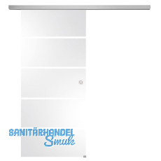 SOLIDO Glasschiebet�r Set Sensita 15, Beschl�ge/Muschelgriff silber, 820x2100