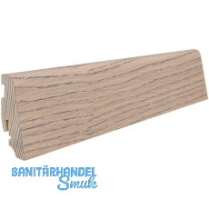 HARO Massiv-Sockelleiste furniert Eiche tabakgrau ge�lt, 19x58