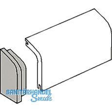 Endstück für Rohrabdeckleiste weiß, links Endstück für Rohrabdeckleiste weiß, links