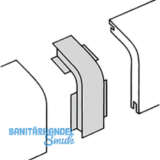 Verbinder f�r Rohrabdeckleiste wei�