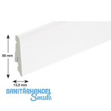 HARO Sockelleiste weiß, wasserfest 13,5/58 HARO Sockelleiste weiß, wasserfest 13,5/58