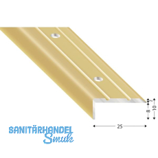 K�GELE Treppenwinkel Alu sand eloxiert, gelocht, 25/10/1000 mm