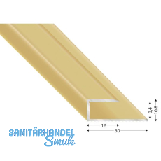 KÜGELE Gleitabschlussprofil U Alu sand eloxiert 8/1000 mm KÜGELE Gleitabschlussprofil U Alu sand eloxiert 8/1000 mm