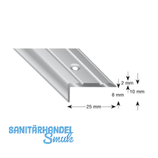 KÜGELE Treppenwinkel Alu silber eloxiert, gelocht, 25/10/2700 mm KÜGELE Treppenwinkel Alu silber eloxiert, gelocht, 25/10/2700 mm