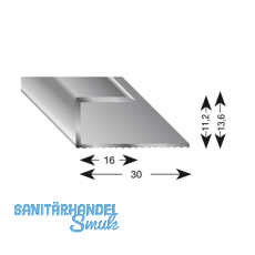 KÜGELE Gleitabschlussprofil U Alu silber eloxiert 11/2700 mm KÜGELE Gleitabschlussprofil U Alu silber eloxiert 11/2700 mm
