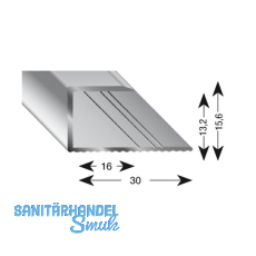 KÜGELE Gleitabschlussprofil U Alu silber eloxiert 13/2700 mm KÜGELE Gleitabschlussprofil U Alu silber eloxiert 13/2700 mm