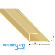 K�GELE Gleitabschlussprofil U Alu sand eloxiert 10/2660 mm