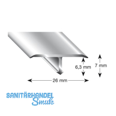 KÜGELE T-Profil Alu silber eloxiert 26/7/2700 mm KÜGELE T-Profil Alu silber eloxiert 26/7/2700 mm
