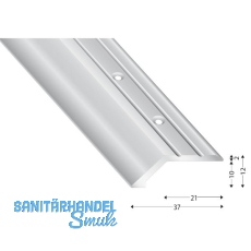 K�GELE Abschlussprofil 201, Alu silber eloxiert, gebohrt, 10 mm, 1000 mm