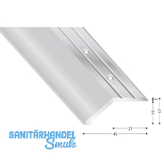 KÜGELE Abschlussprofil 201, Alu silber eloxiert, gebohrt, 15 mm, 2700 mm KÜGELE Abschlussprofil 201, Alu silber eloxiert, gebohrt, 15 mm, 2700 mm