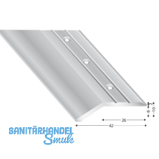 KÜGELE Abschlussprofil 202, Alu silber eloxiert, gebohrt, 2700 mm KÜGELE Abschlussprofil 202, Alu silber eloxiert, gebohrt, 2700 mm