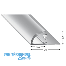 KÜGELE Klemmprofil Alu silber eloxiert, Innenhöhe 8,8 mm, 2700 mm KÜGELE Klemmprofil Alu silber eloxiert, Innenhöhe 8,8 mm, 2700 mm