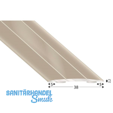 KÜGELE Abdeckprofil Alu Edelstahloptik, selbstklebend, Breite 38mm, 1000mm KÜGELE Abdeckprofil Alu Edelstahloptik, selbstklebend, Breite 38mm, 1000mm