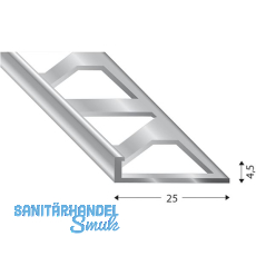 K�GELE Fliesenprofil PRIMO, Alu silber, Innenh�he 4,5 mm, 3000 mm