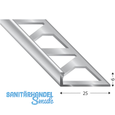 KÜGELE Fliesenprofil PRIMO, Alu silber, Innenhöhe 6 mm, 3000 mm KÜGELE Fliesenprofil PRIMO, Alu silber, Innenhöhe 6 mm, 3000 mm