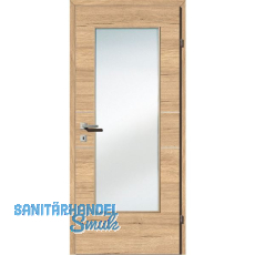 SOLIDO Smart Innentüre CPL Saloon Eiche quer 2 Lisenen GL Links TBA 900/2030 mm SOLIDO Smart Innentüre CPL Saloon Eiche quer 2 Lisenen GL Links TBA 900/2030 mm