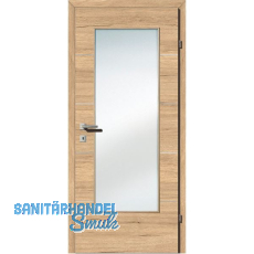 SOLIDO Smart Innentüre CPL Saloon Eiche quer 4 Lisenen GL Links TBA 850/2030 mm SOLIDO Smart Innentüre CPL Saloon Eiche quer 4 Lisenen GL Links TBA 850/2030 mm