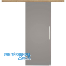 Glasschiebet�r Set BlackShine, 920x2100mm, Inlay CPL Risseiche, Sto�griff silber