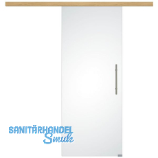 Glasschiebetür Set Satiniert 820x2100mm, Inlay CPL Eiche, Stoßgriff silber Glasschiebetür Set Satiniert 820x2100mm, Inlay CPL Eiche, Stoßgriff silber