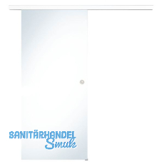 Glasschiebetür Set Klarglas, 820x2100mm, Inlay CPL weiß Muschelgriff silber Glasschiebetür Set Klarglas, 820x2100mm, Inlay CPL weiß Muschelgriff silber