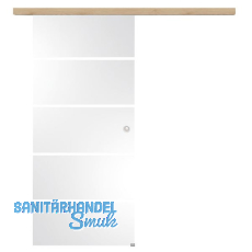 Glasschiebet�r Set Sensita 15, 920x2100mm Inlay CPL Achat Muschelgriff silber