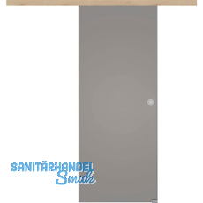 Glasschiebet�r Set BlackShine, 820x2100mm Inlay CPL Achat Muschelgriff silber