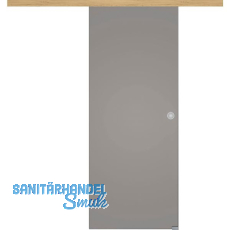 Glasschiebet�r Set BlackShine, 920x2100mm Inlay CPL Eiche Muschelgriff silber