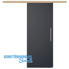 Glasschiebet�r Set BlackDark, 920x2100mm, Inlay CPL Achat, Sto�griff silber