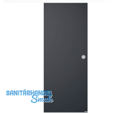 Glasschiebet�r Set BlackDark, 820x2100mm Inlay CPL wei� Muschelgriff silber