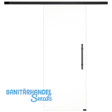 SOLIDO Glasschiebetür Set Klarglas, Beschläge/Stoßgriff schwarz, 920x2100 SOLIDO Glasschiebetür Set Klarglas, Beschläge/Stoßgriff schwarz, 920x2100