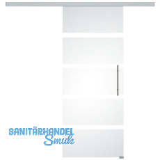 SOLIDO Glasschiebet�r Set Sensita 15, Beschl�ge/Sto�griff silber, 820x2100