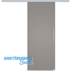 SOLIDO Glasschiebet�r Set BlackShine, Beschl�ge/Sto�griff silber, 820x2100