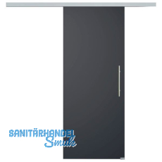 SOLIDO Glasschiebet�r Set BlackDark, Beschl�ge/Sto�griff silber, 820x2100
