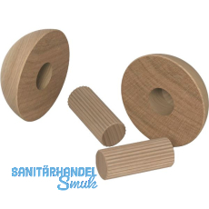 Handlauf-Baukastensystem Endhalbkugel Eiche lackiert Handlauf-Baukastensystem Endhalbkugel Eiche lackiert