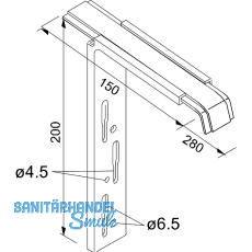 Halter Standard 25 Gr. 1 Vario 80 - 280 mm f�r Thermofassade
