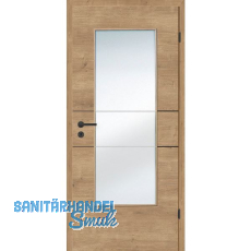 SOLIDO Smart Innentüre CPL Asteiche 2 Lisenen schwarz GL Links TBA 800/2030 mm SOLIDO Smart Innentüre CPL Asteiche 2 Lisenen schwarz GL Links TBA 800/2030 mm