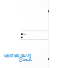 SOLIDO Smart Innentüre CPL Brillantweiß 2 Lisenen schwarz VB RE TBA 850/2030 mm SOLIDO Smart Innentüre CPL Brillantweiß 2 Lisenen schwarz VB RE TBA 850/2030 mm